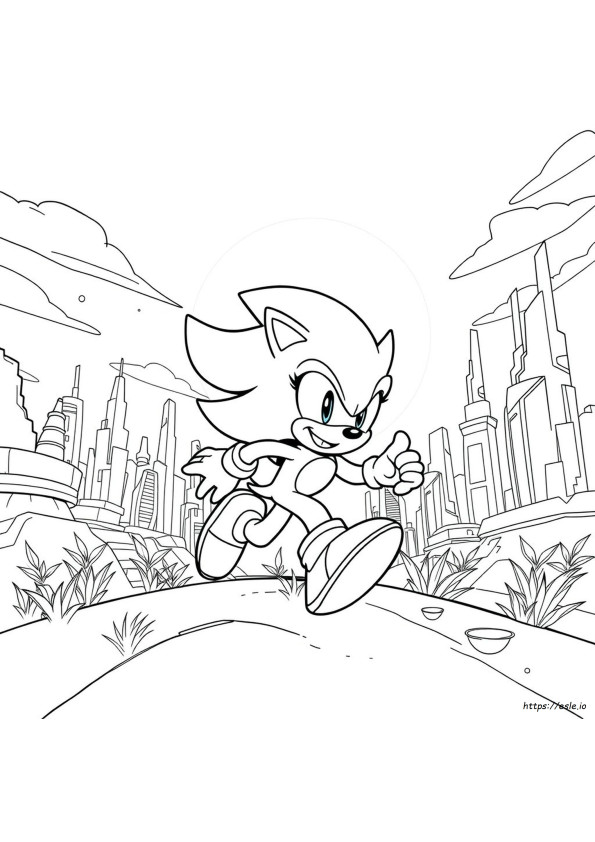 Coloriages À Imprimer Silver The Hedgehog