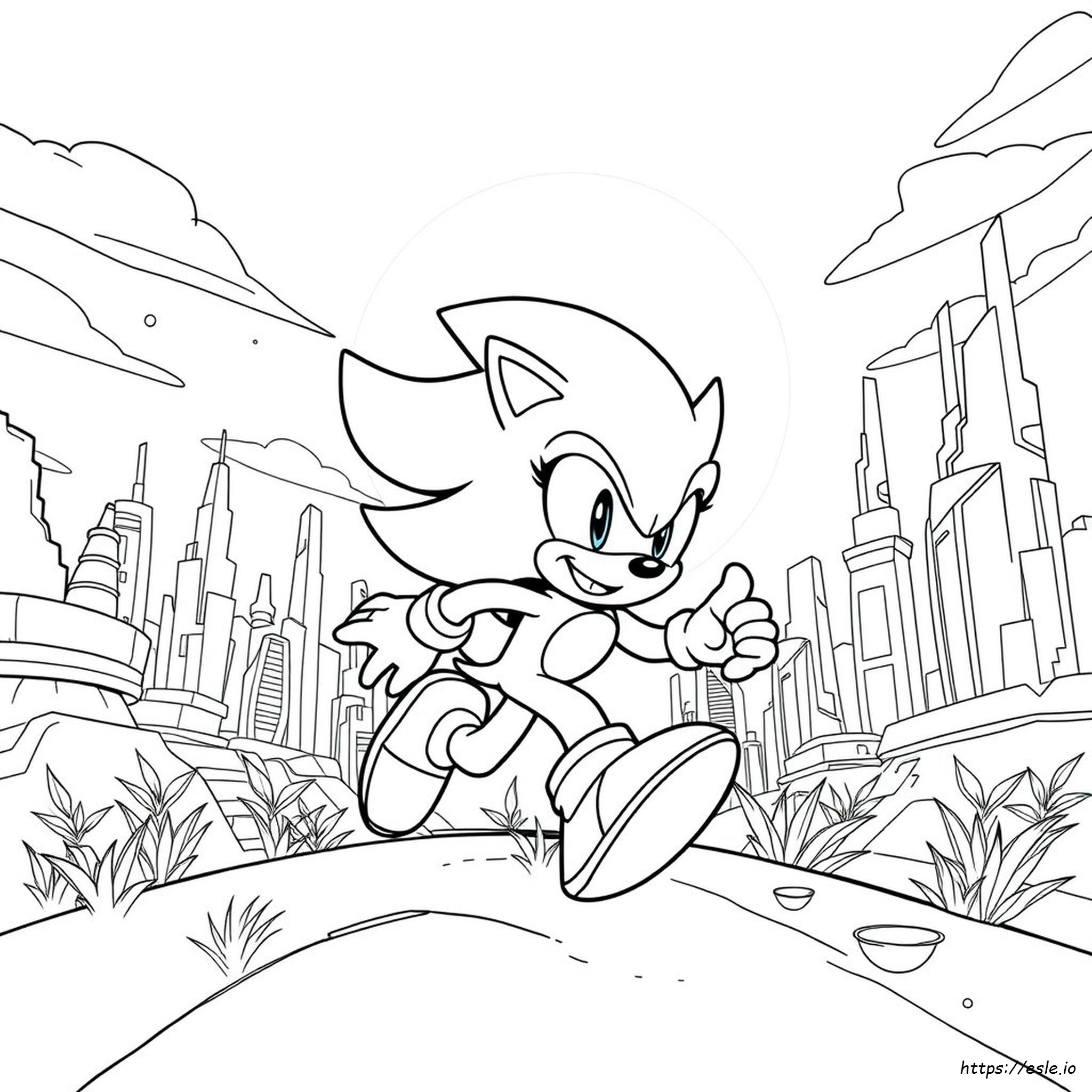 Printable Silver The Hedgehog Coloring Pages