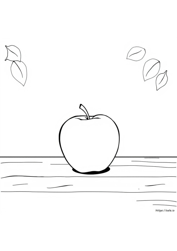 りんごのぬりえ