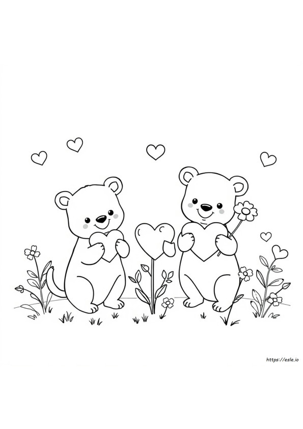 Animal Valentines Day Coloring Pages