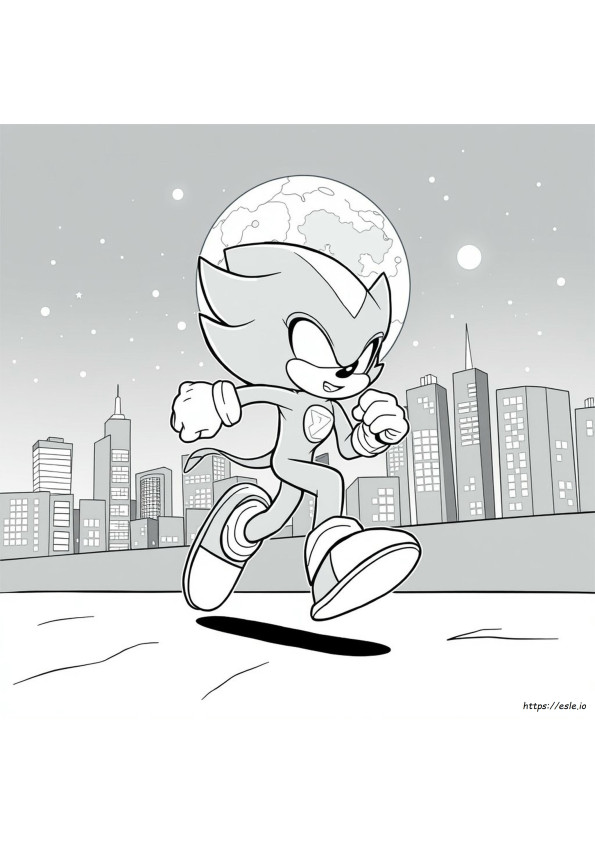 Coloriage Super Shadow Sonic