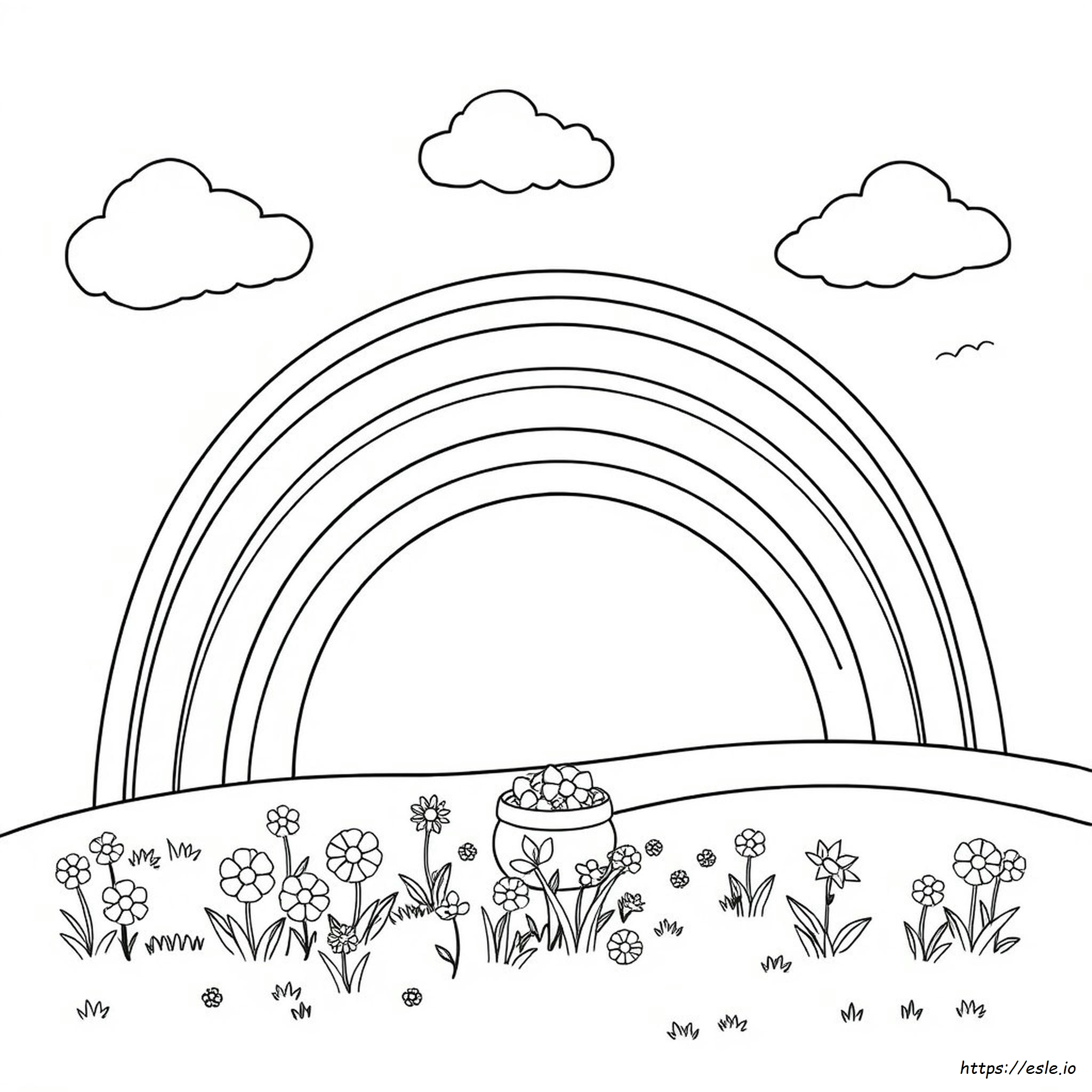 Coloring Pages Of Rainbows To Print