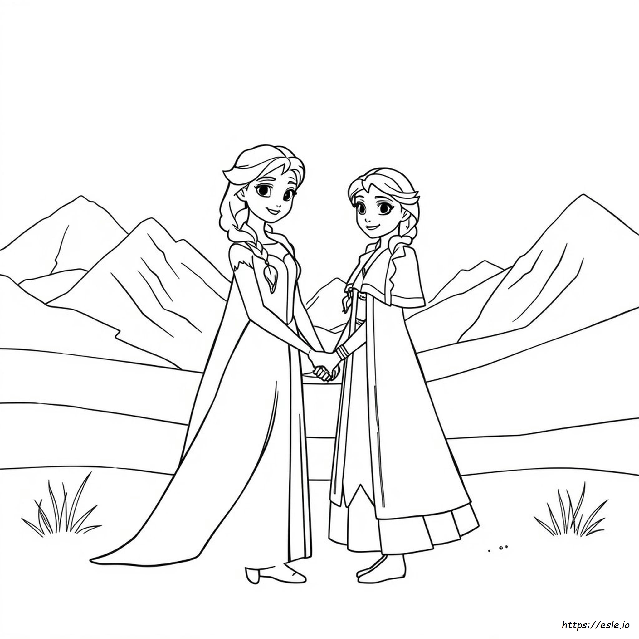 Coloriages À Imprimer Elsa Anna