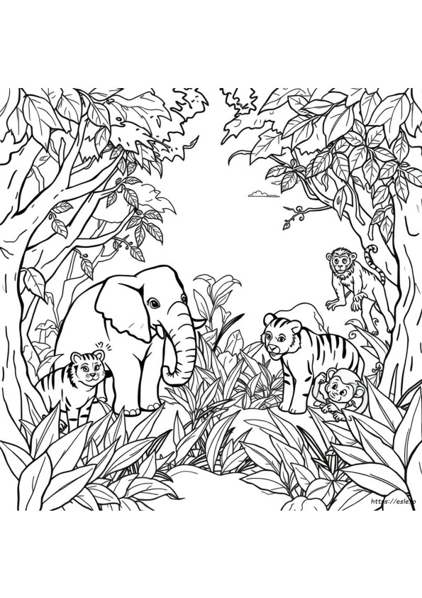 Kleurplaten Van Jungledieren