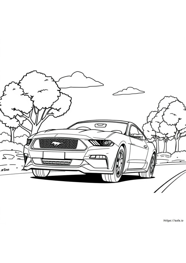 Mașini Mustang De Colorat De Printat