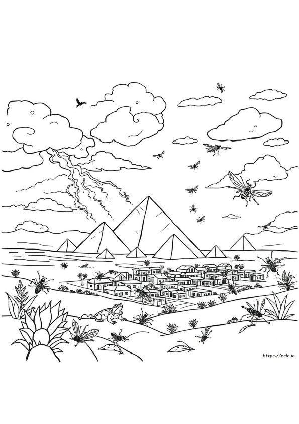 Ten Plagues Of Egypt Coloring Pages