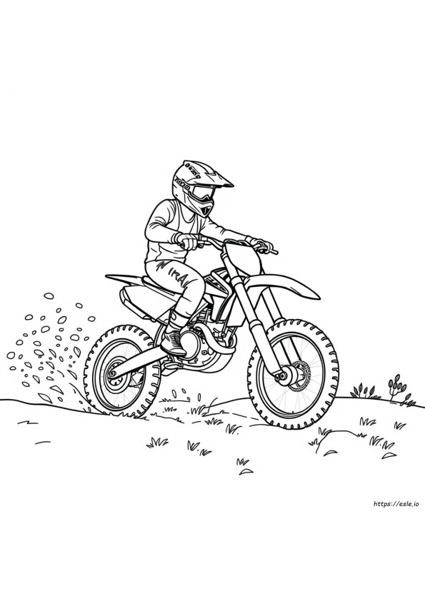 Dirt Bike Colouring In Pages