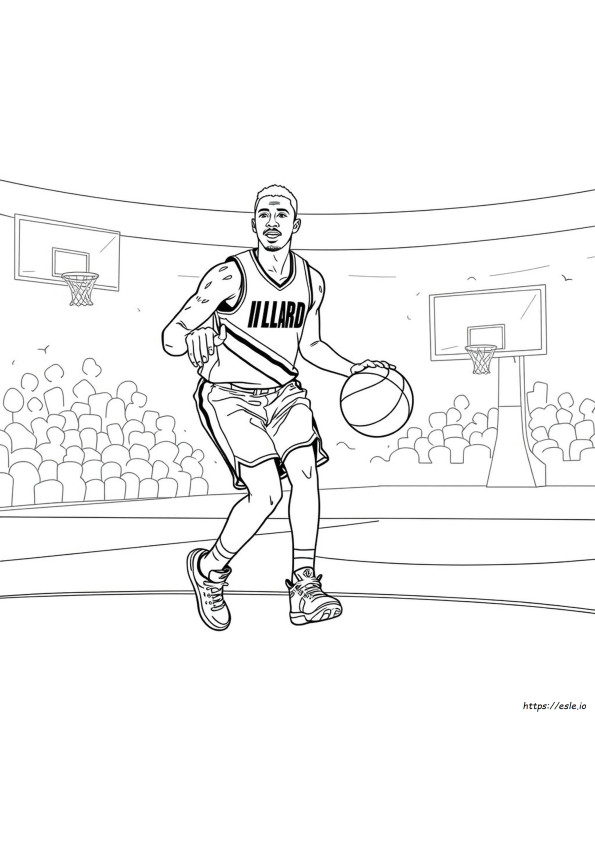 Damian Lillard Ausmalbild