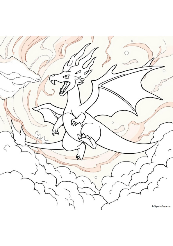 Charizard X Színező