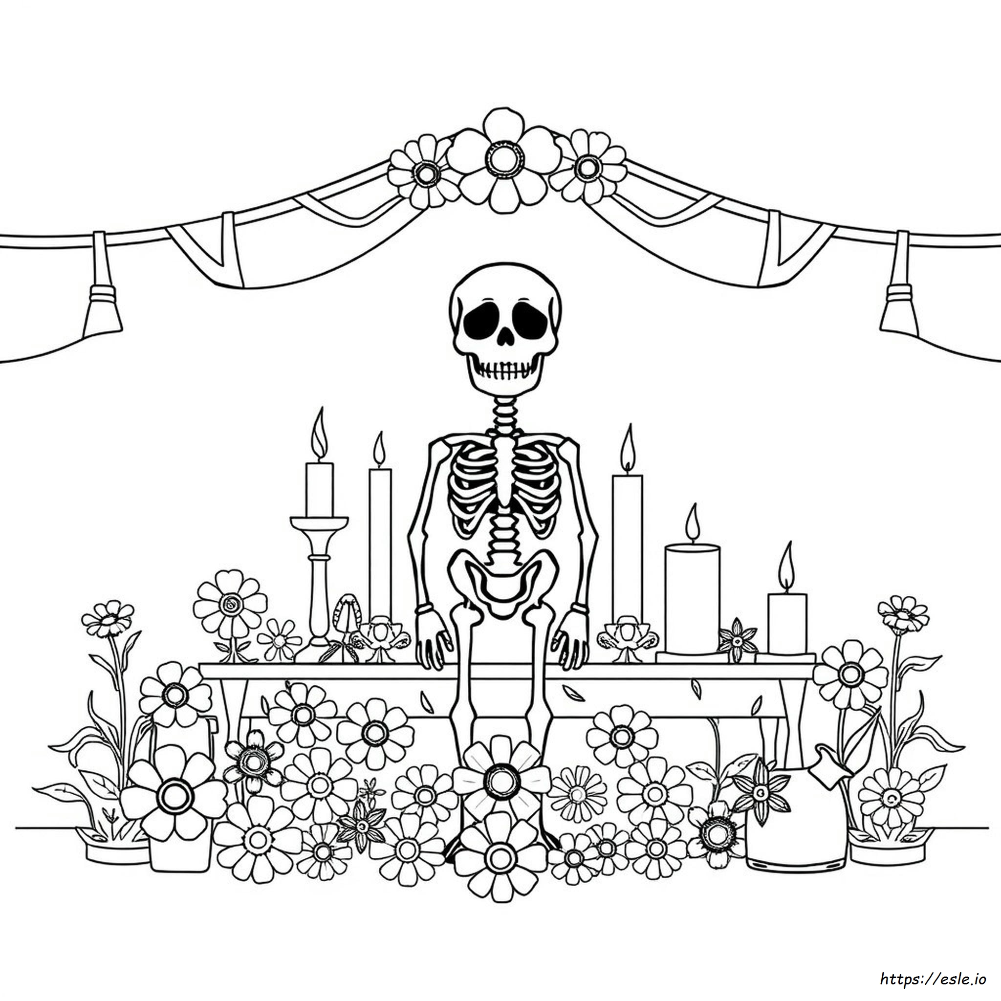 Mexican Day Of The Dead Coloring Pages
