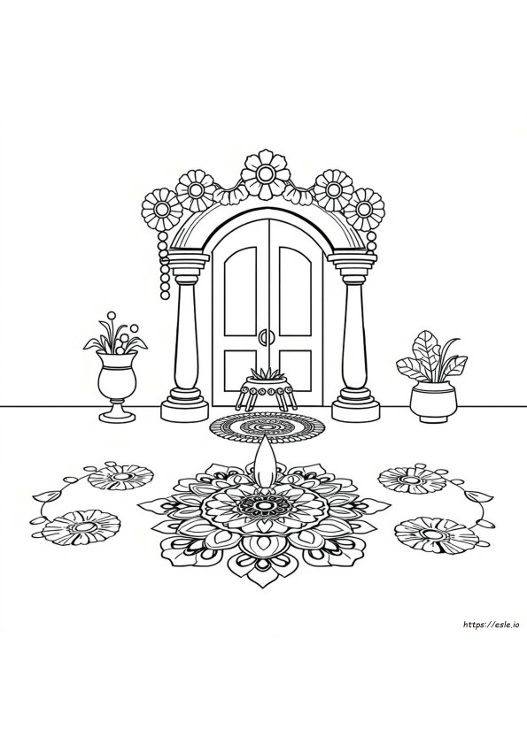 Disegni Di Rangoli Da Colorare