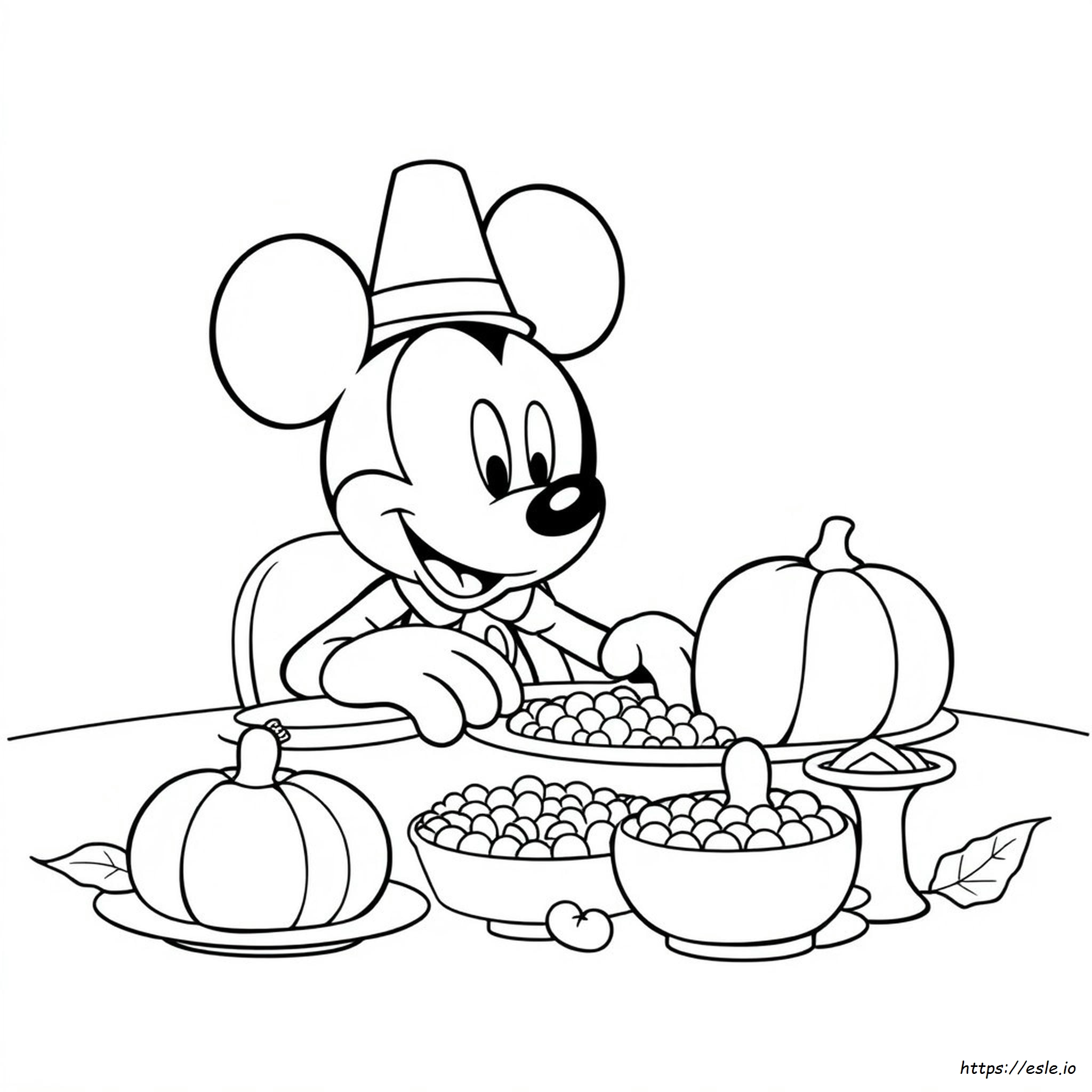 Mickey Mouse Thanksgiving Coloring