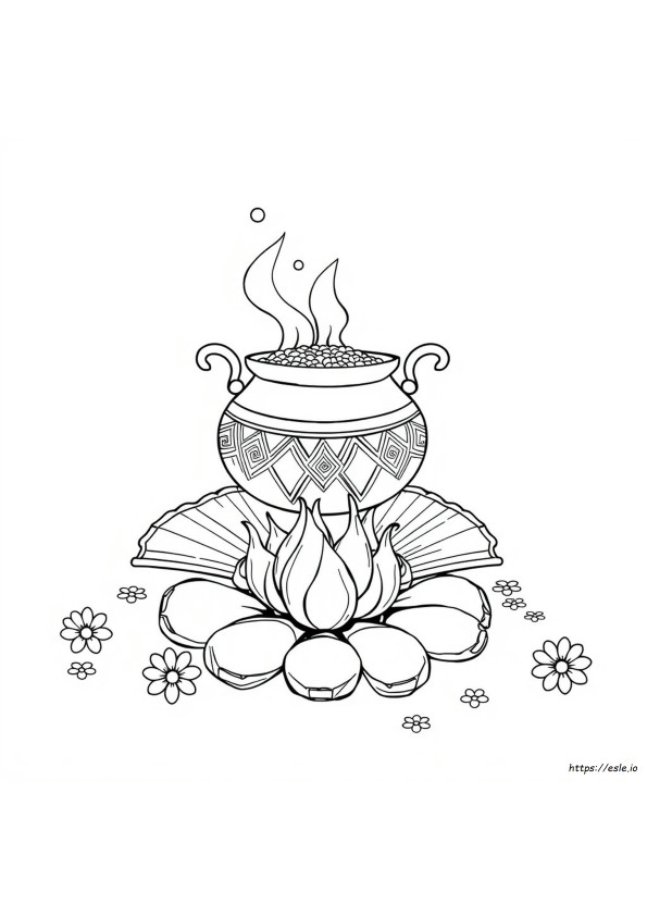 Thai Pongal Colouring Pages