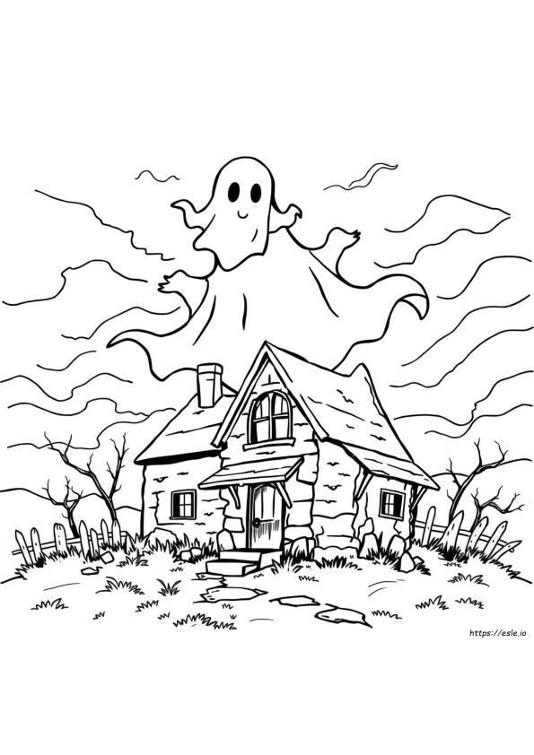 Volto Di Fantasma Da Colorare