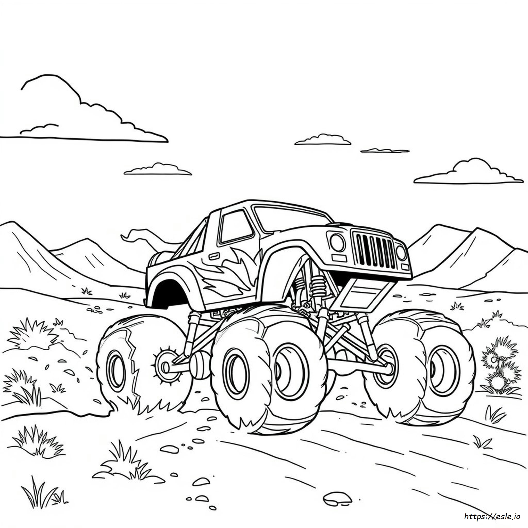 Halaman Mewarnai Truk Monster Com