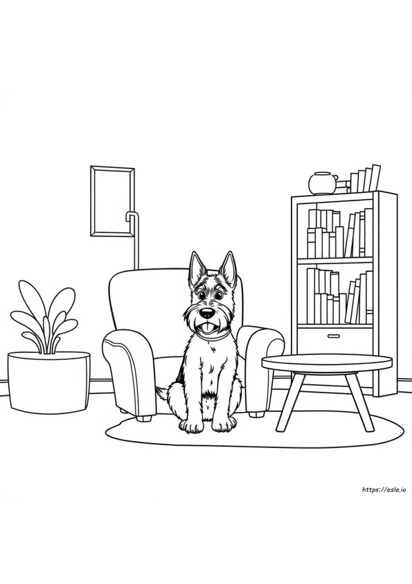 Scottie Coloring Page