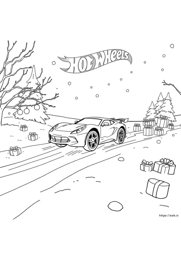 Hot Wheels Di Natale Da Colorare