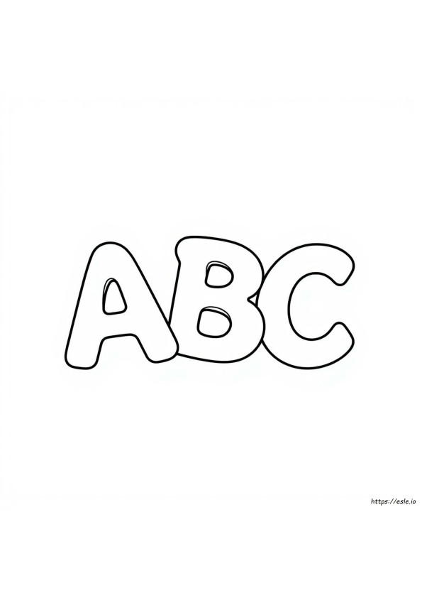 Copertina Del Libro Da Colorare Abc