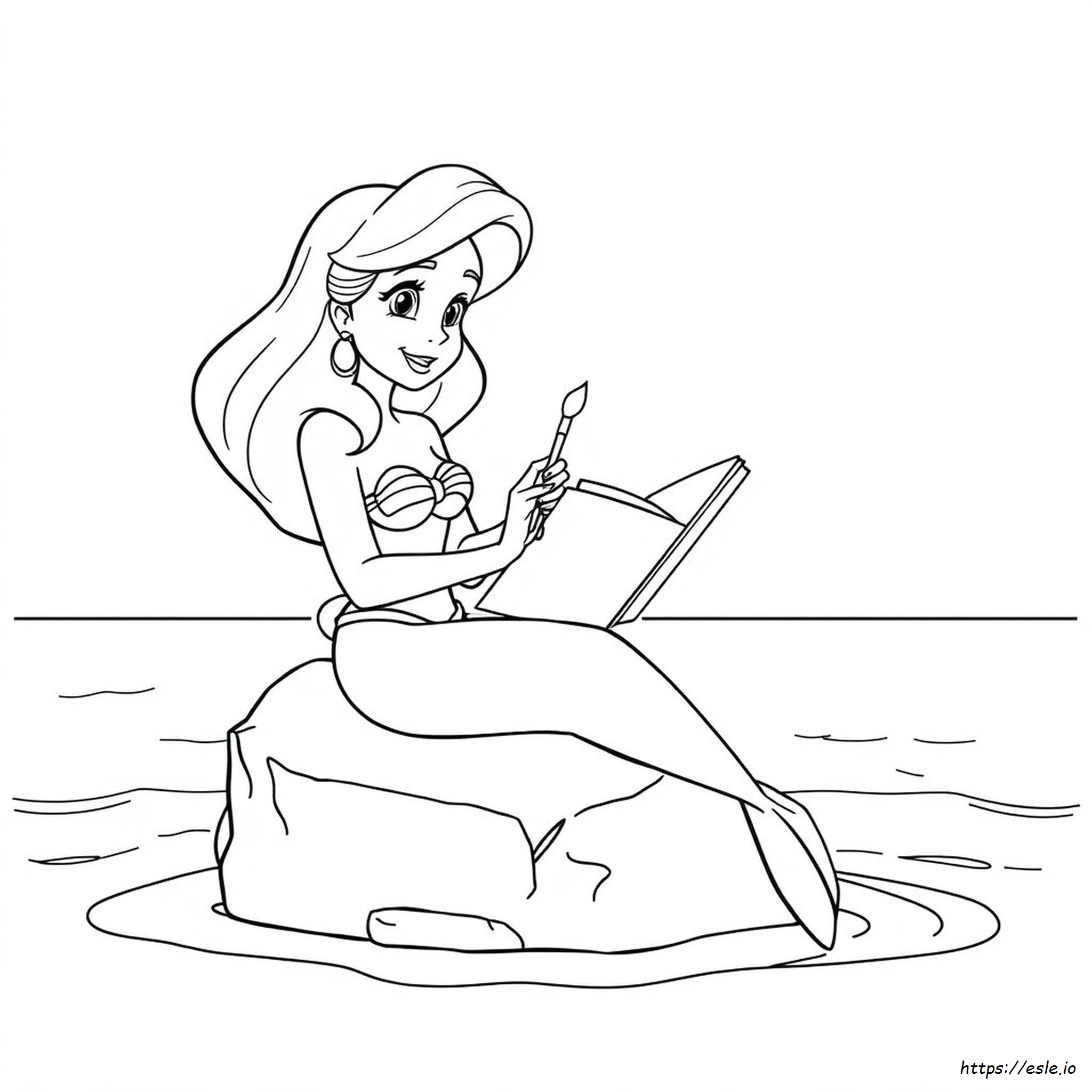 Ariel Para Colorear