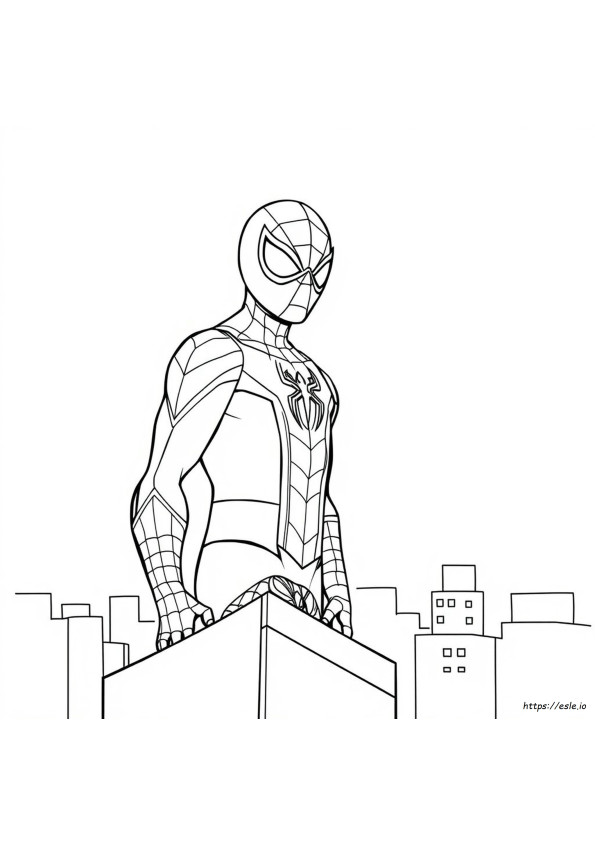 Spiderman Mask Colouring Pages