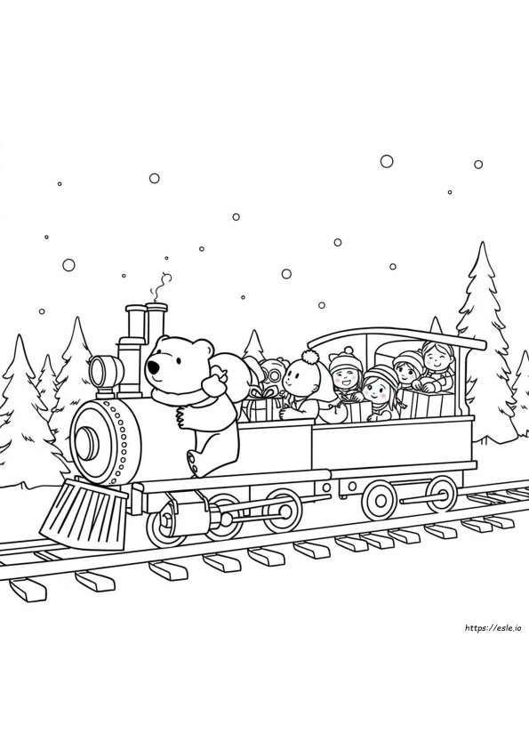 Gambar Mewarnai Polar Express