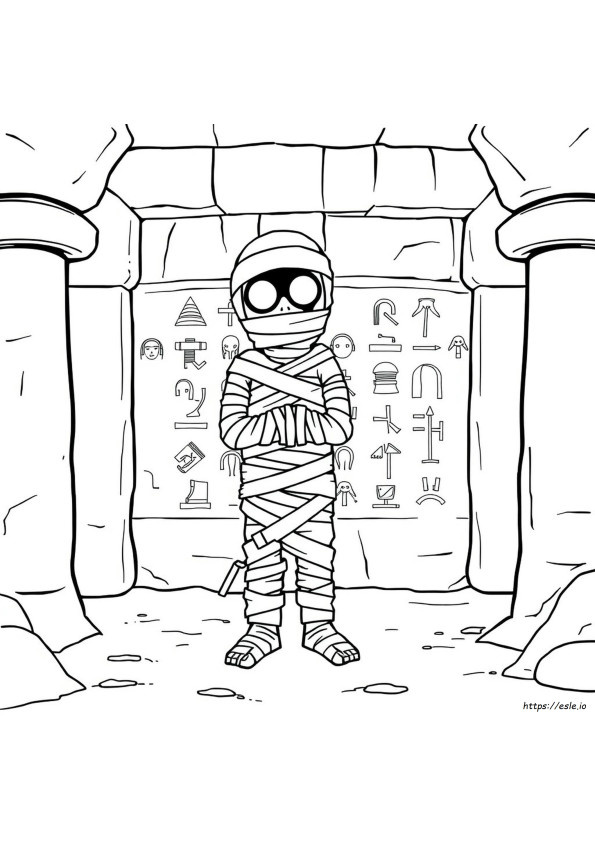 Múmia Para Colorir