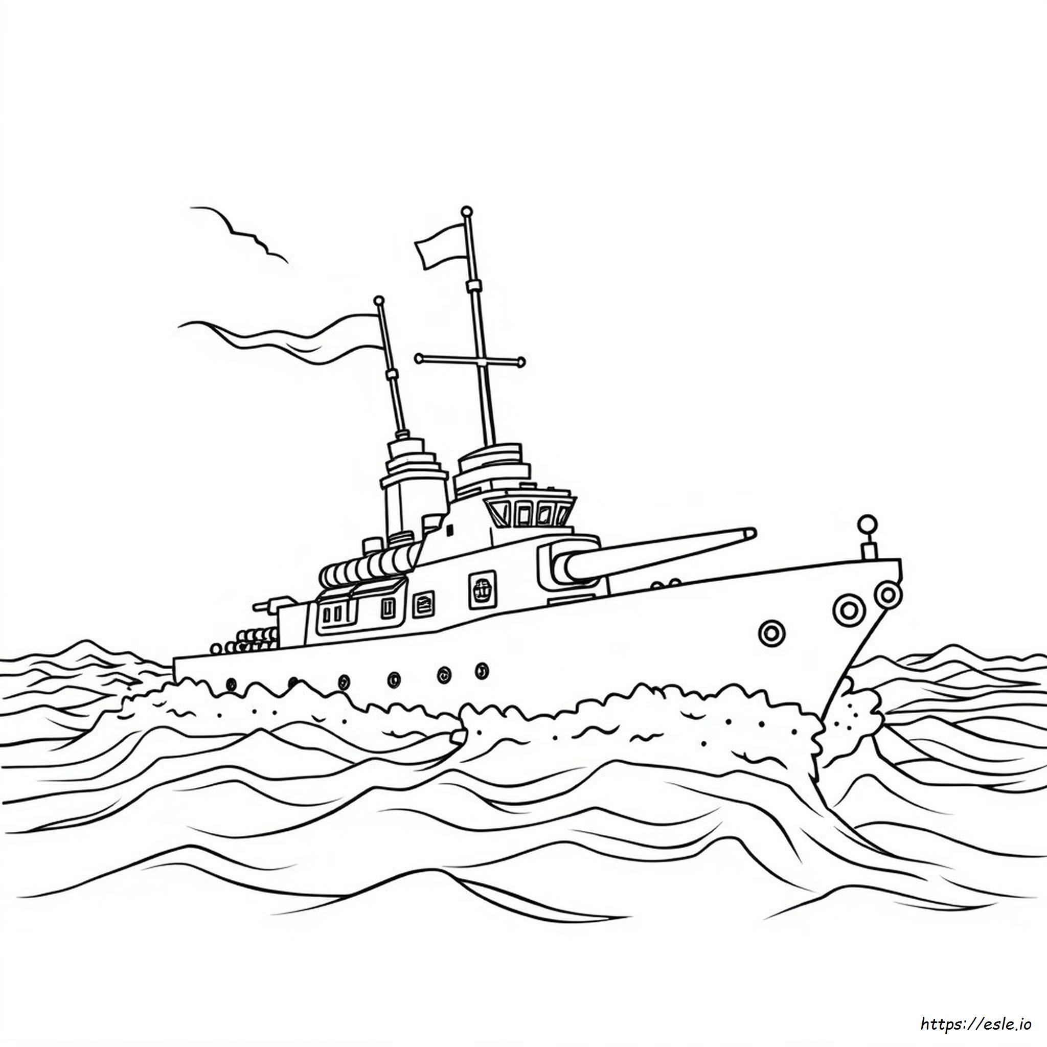 Dibujos De Barcos De Guerra Para Colorear