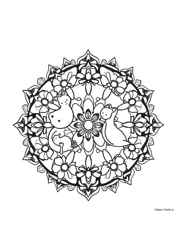 Hayvan Mandala Boyama