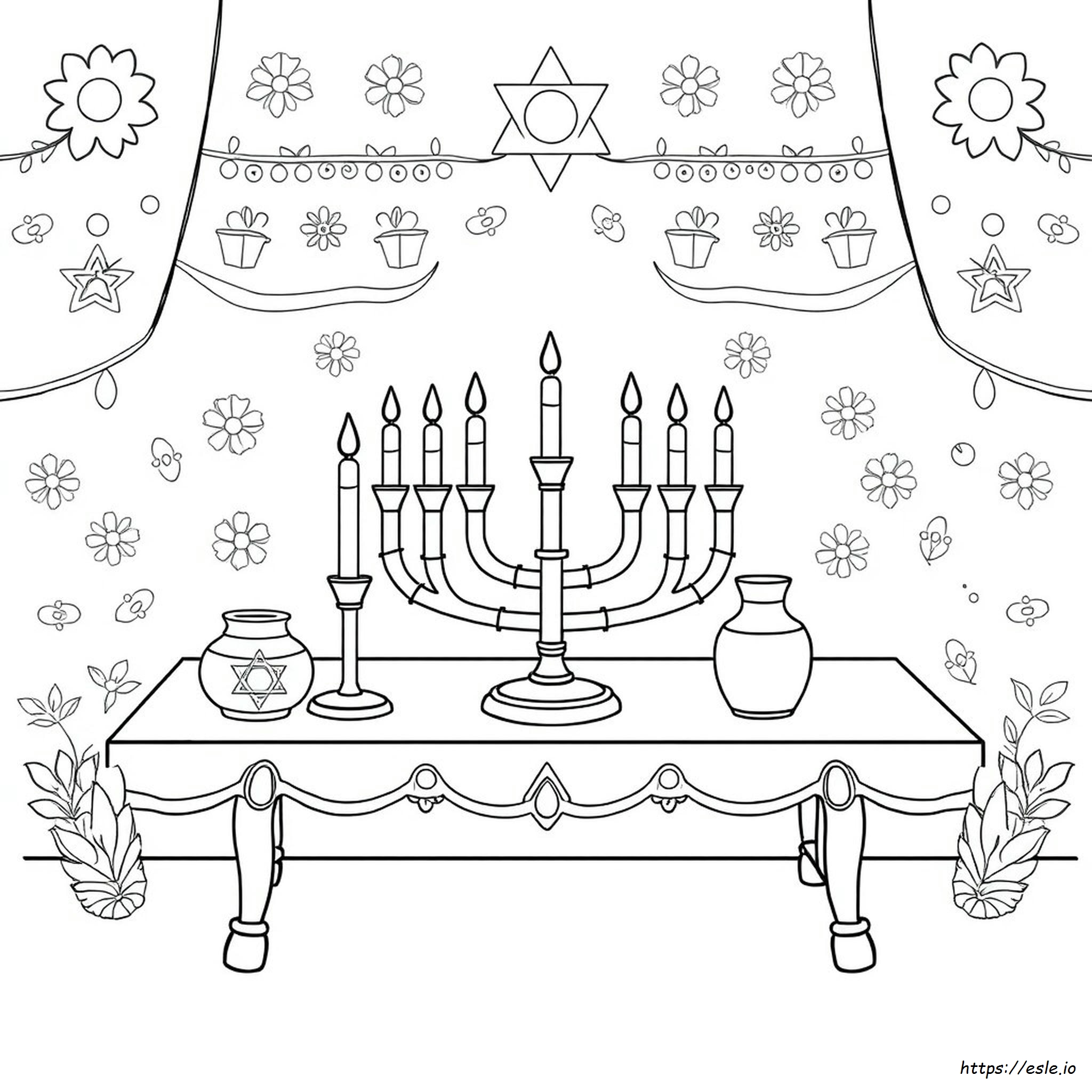 Gambar Mewarnai Hanukkah