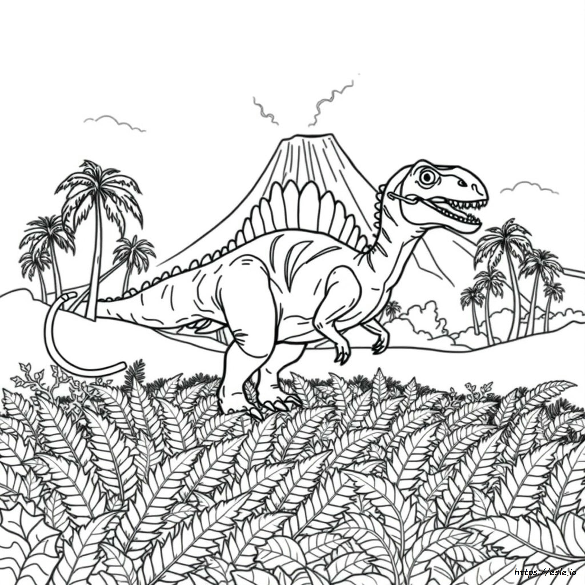 Jurassic Park Dilophosaurus Coloring Page