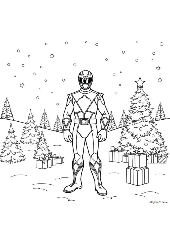 Power Ranger Di Natale Da Colorare