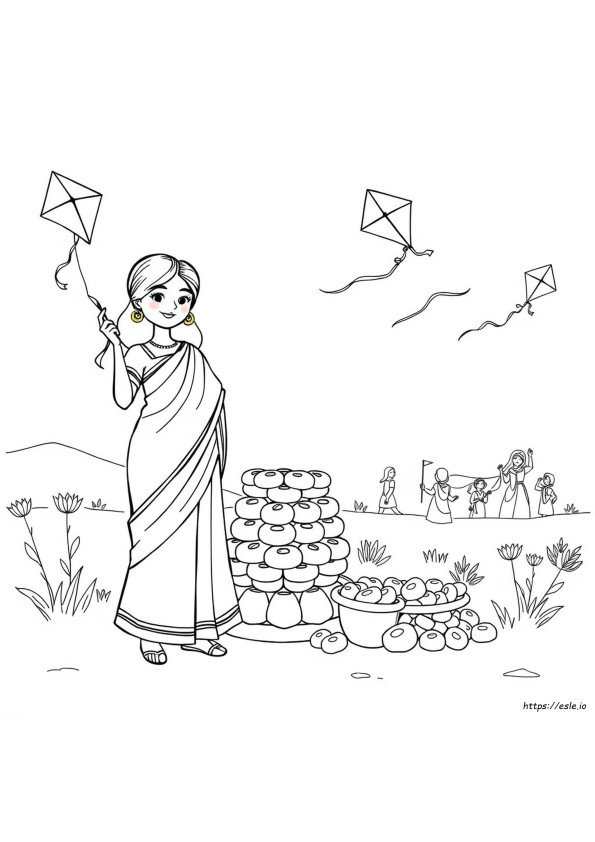 Gambar Mewarnai Sankranti