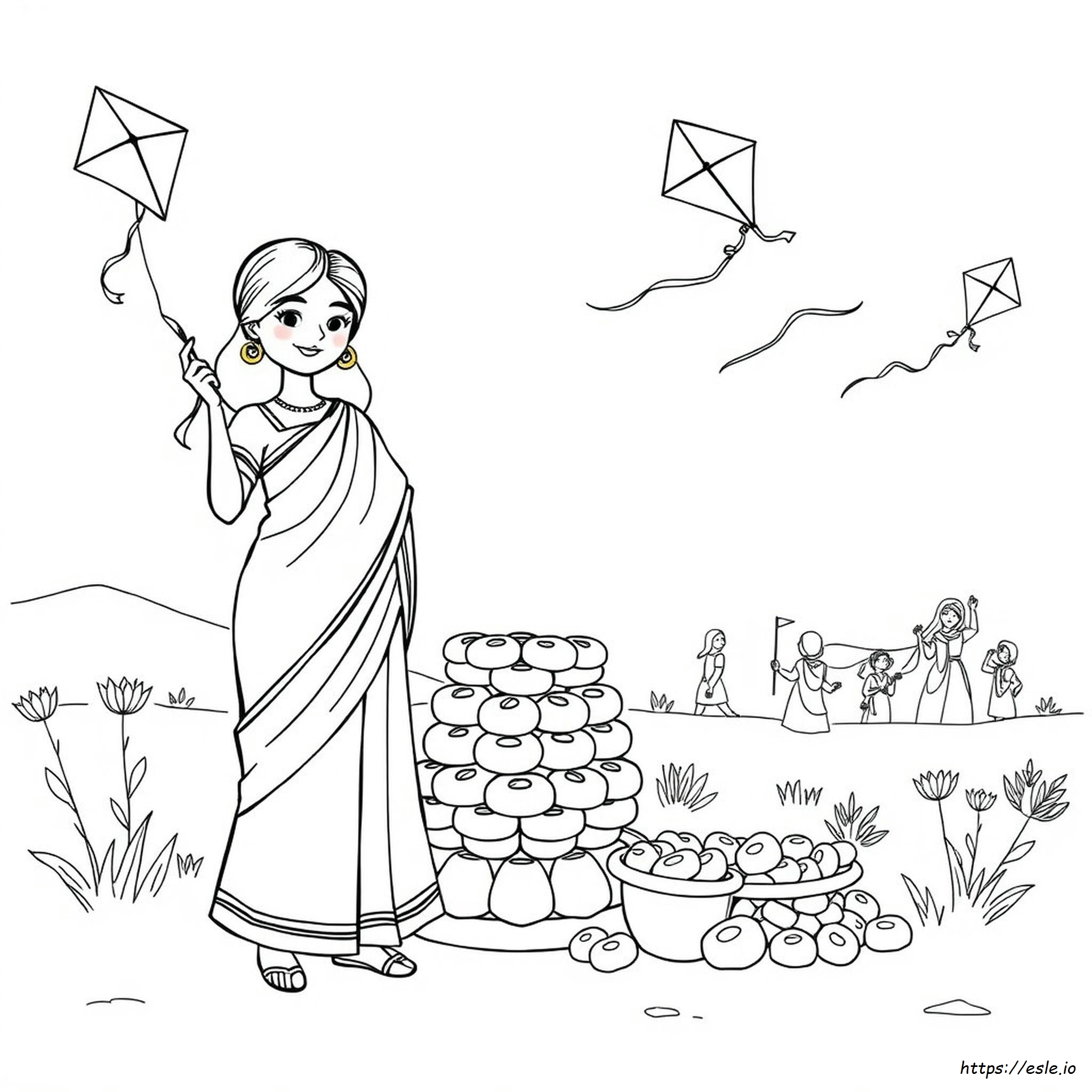 Sankranti Para Colorear