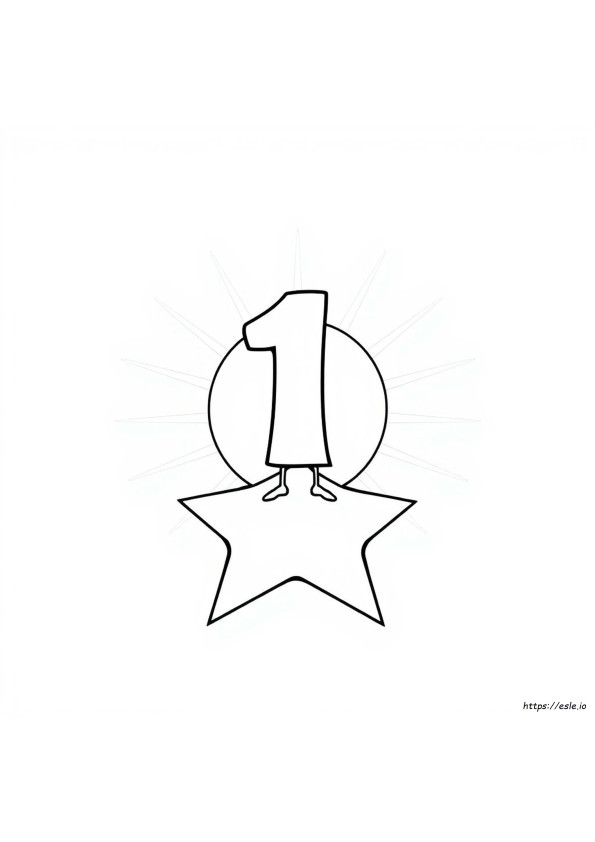 Number 1 Coloring Sheet