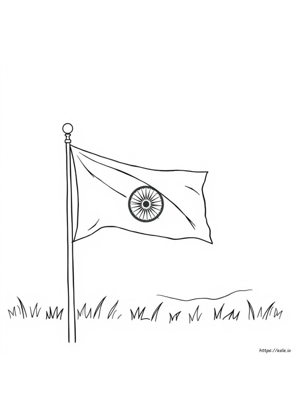 Indiase Vlag Kleurplaat