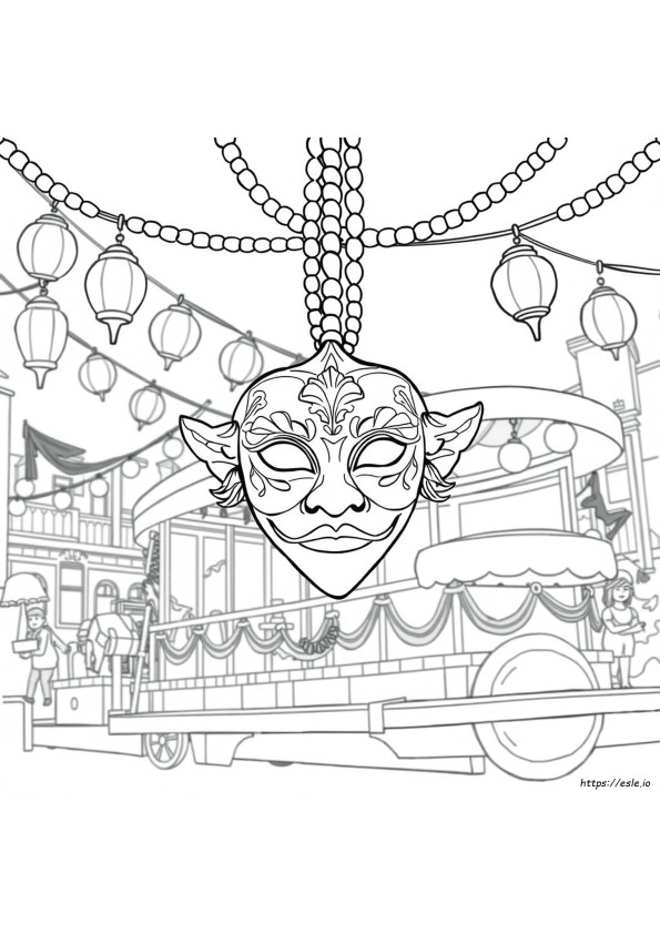 Mardi Gras Mask Coloring Sheets