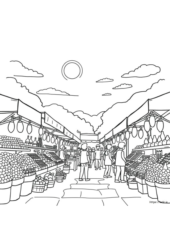 Mercat Coloring Page Free