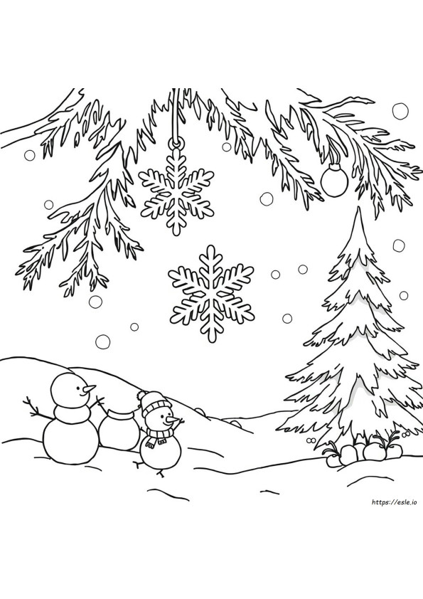 Easy Frozen Christmas Coloring Pages