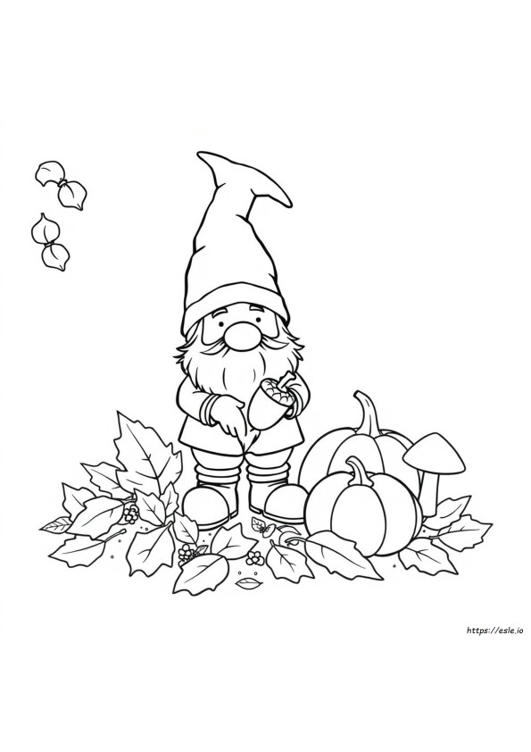 Gnomo Autunnale Da Colorare