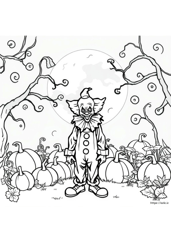 Scary Clown Coloring