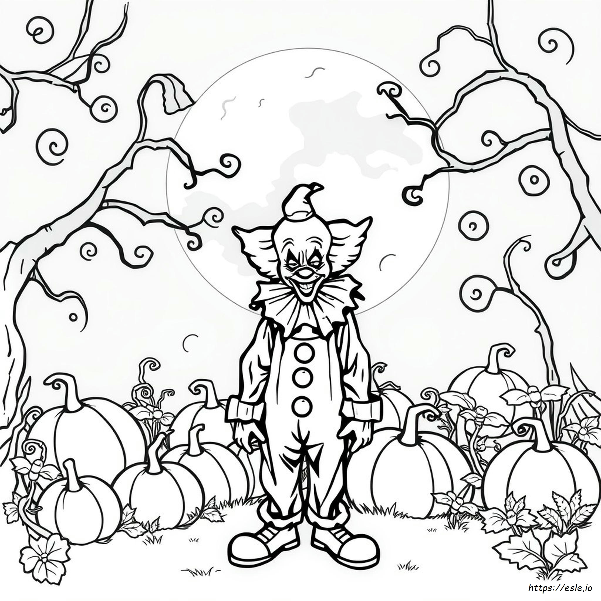 Scary Clown Coloring