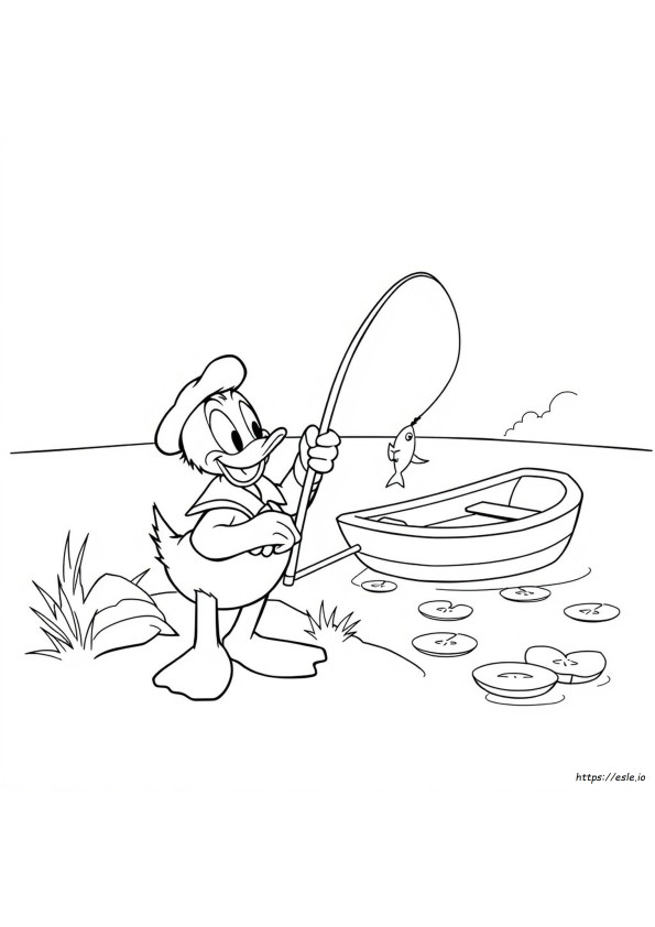 Easy Donald Duck Coloring Pages