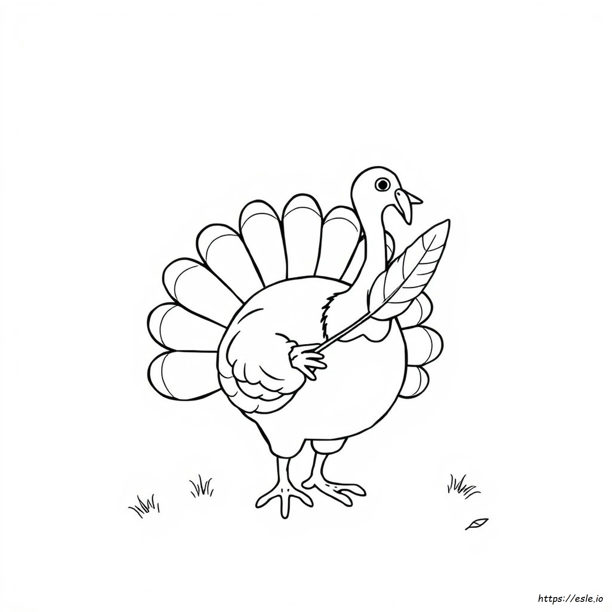 Free Printable Turkey Feather Coloring Pages