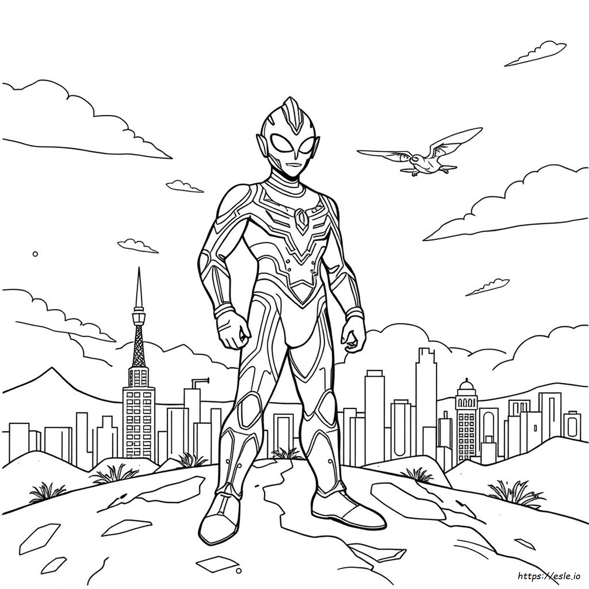 Ultraman Coloring Pages Free