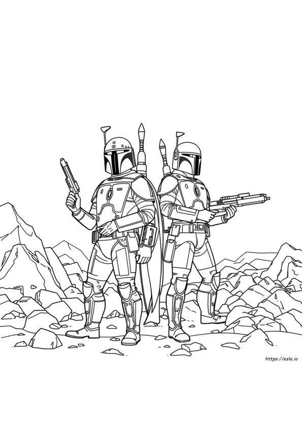 Kolorowanka Jango Fett I Boba Fett