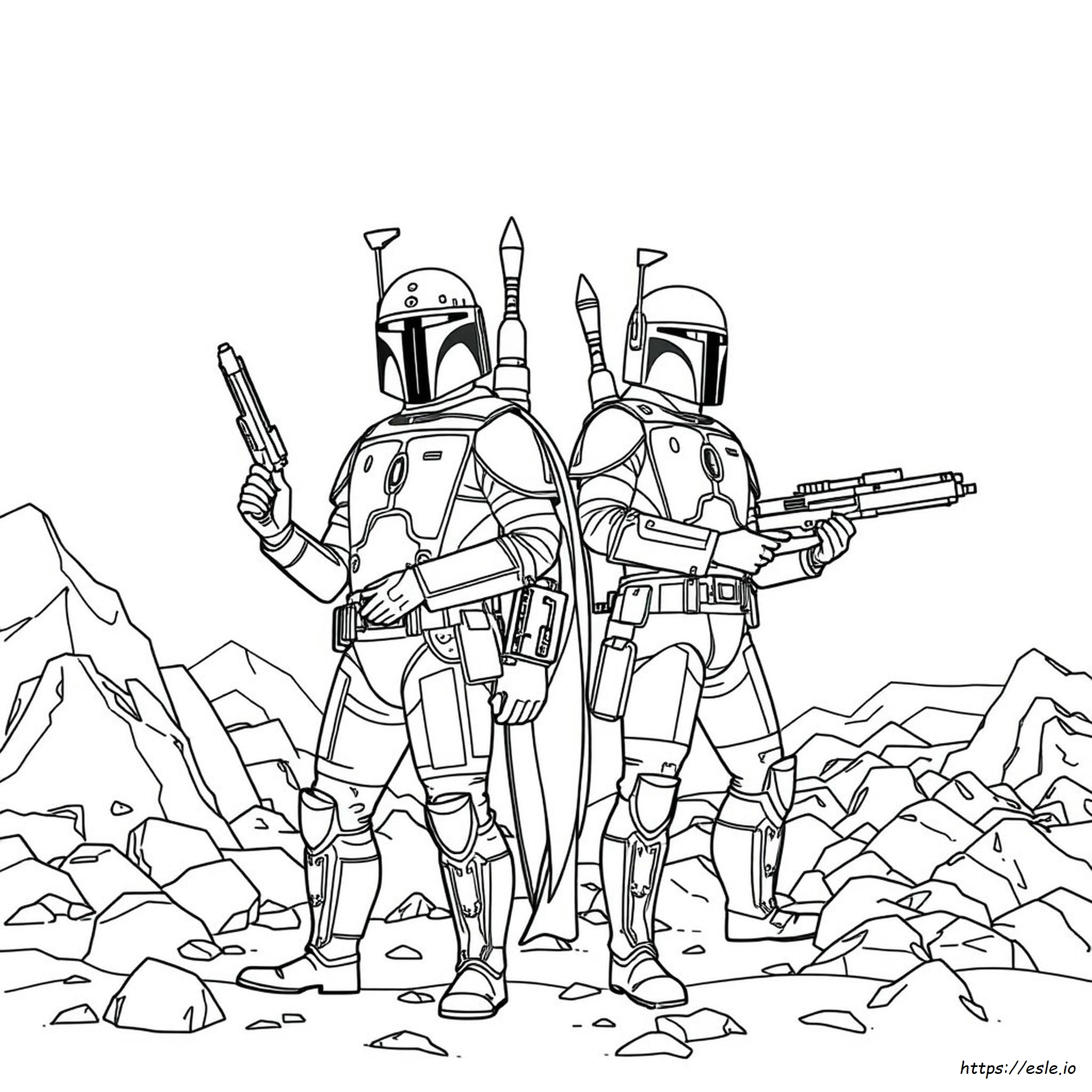 Jango Fett Boba Fett Coloring Page