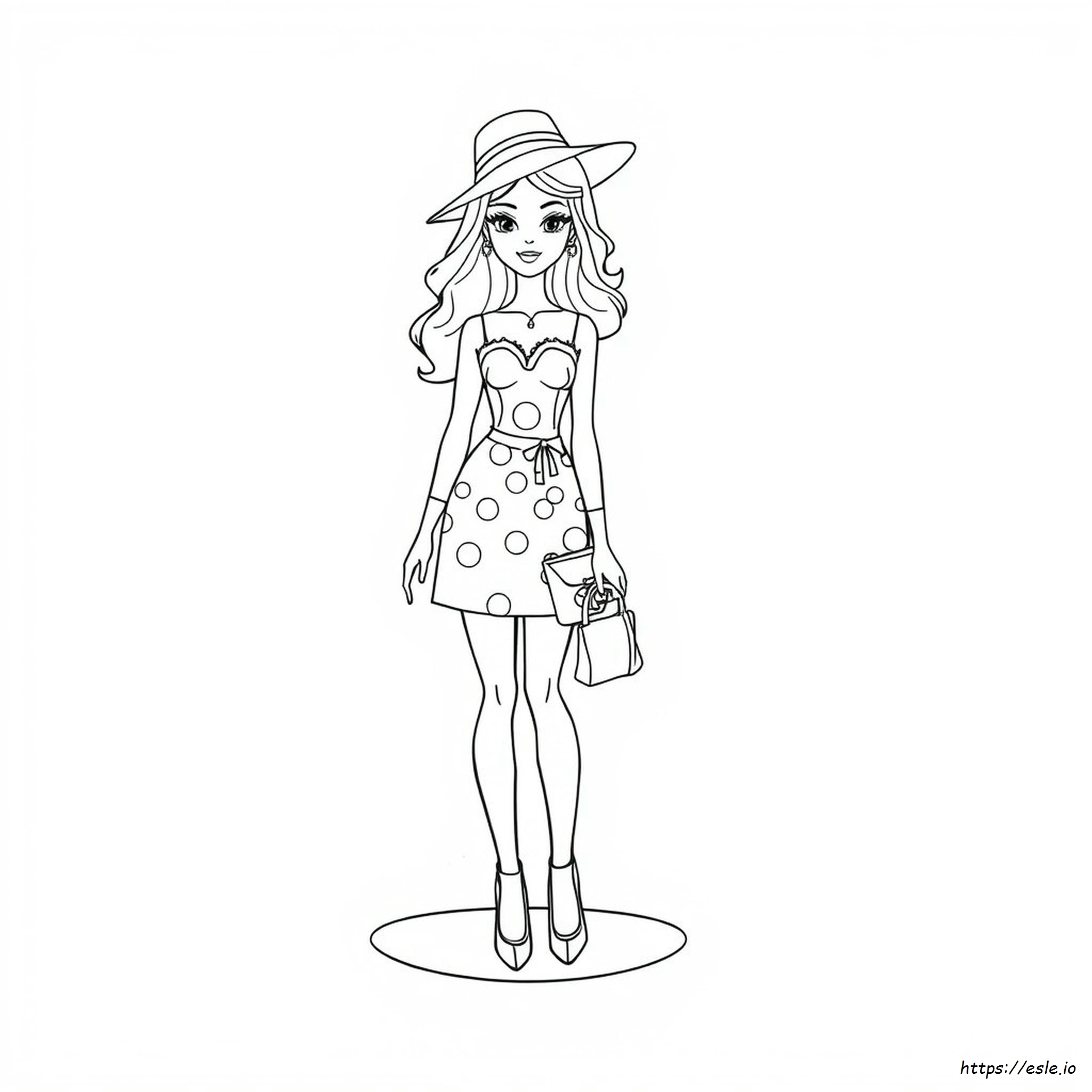 Fashion Paper Doll Coloring Pages