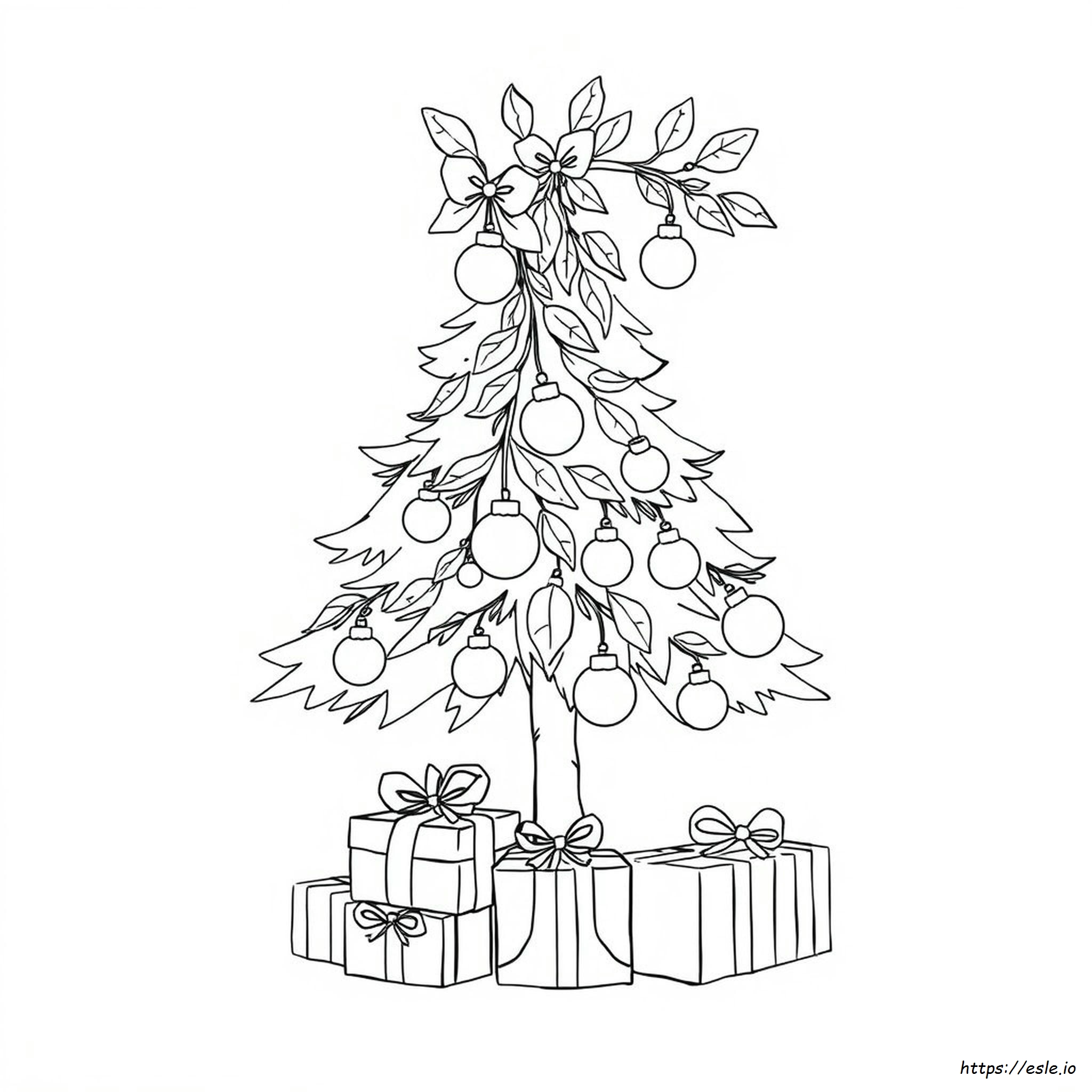 Christmas Coloring Pages Mistletoe