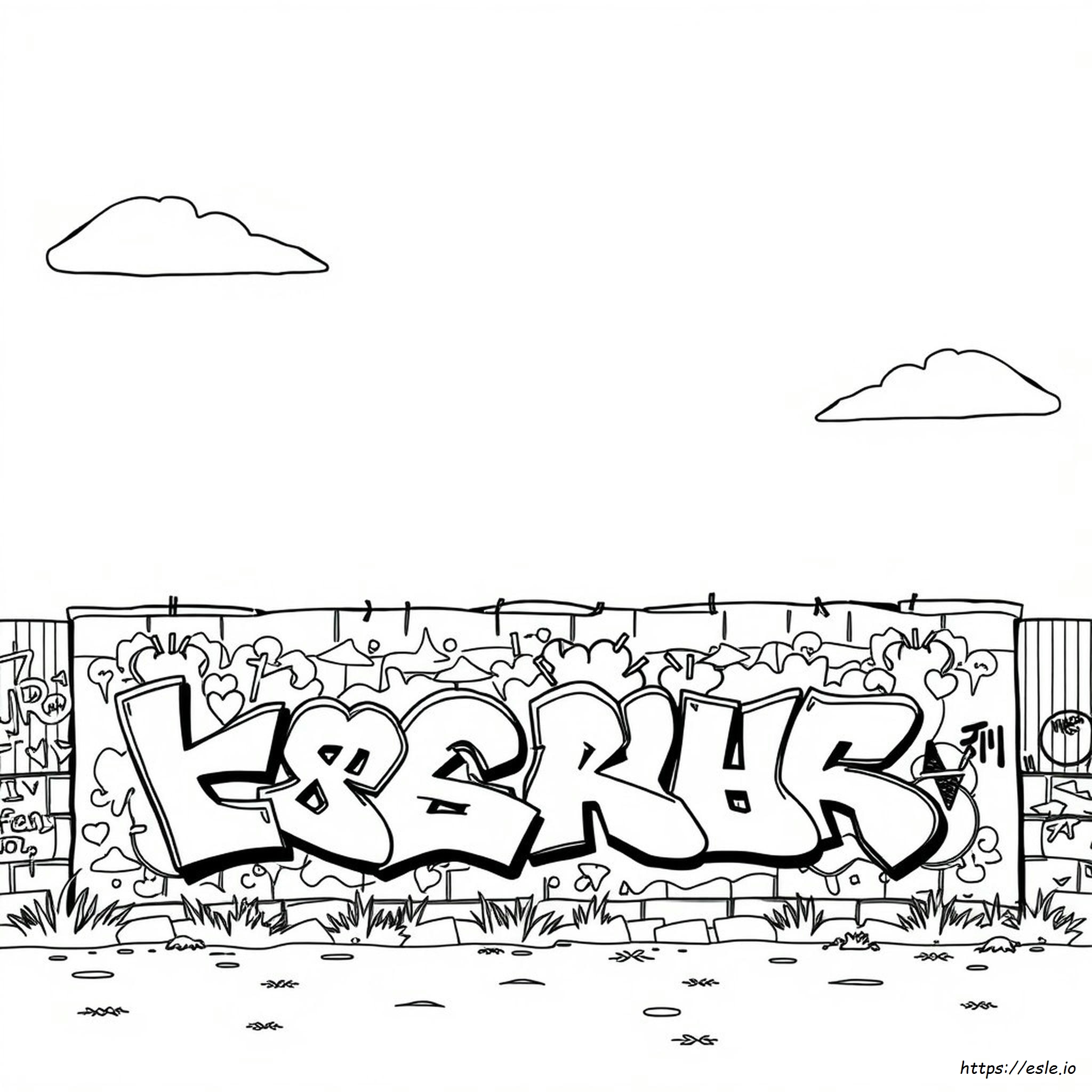 Love Graffiti Coloring Pages