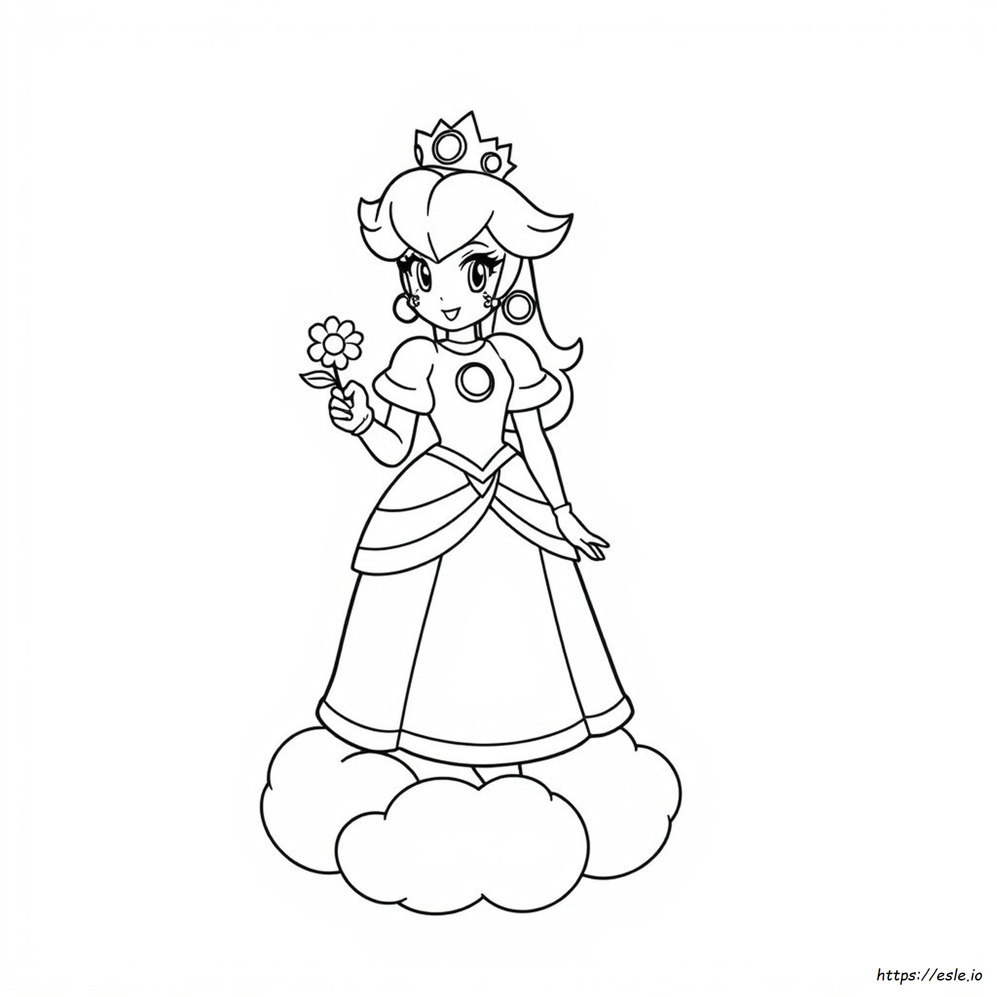 Princess Peach Coloring Page Free